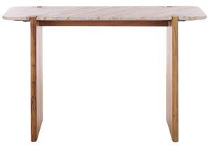 Safavieh Feliciabeth Marble Top Wood Console Table for Entryway Hallway or Living Room SFV5773A