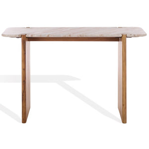 Safavieh Feliciabeth Marble Top Wood Console Table for Entryway Hallway or Living Room SFV5773A