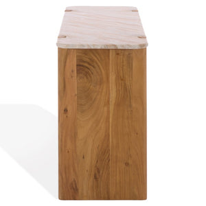 Safavieh Feliciabeth Marble Top Wood Console Table for Entryway Hallway or Living Room SFV5773A
