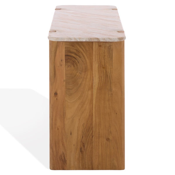 Safavieh Feliciabeth Marble Top Wood Console Table for Entryway Hallway or Living Room SFV5773A