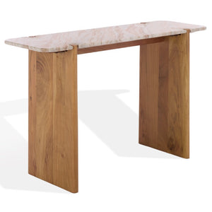 Safavieh Feliciabeth Marble Top Wood Console Table for Entryway Hallway or Living Room SFV5773A