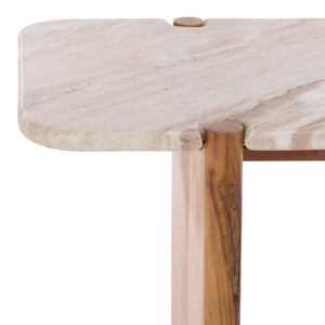 Safavieh Feliciabeth Marble Top Wood Console Table for Entryway Hallway or Living Room SFV5773A