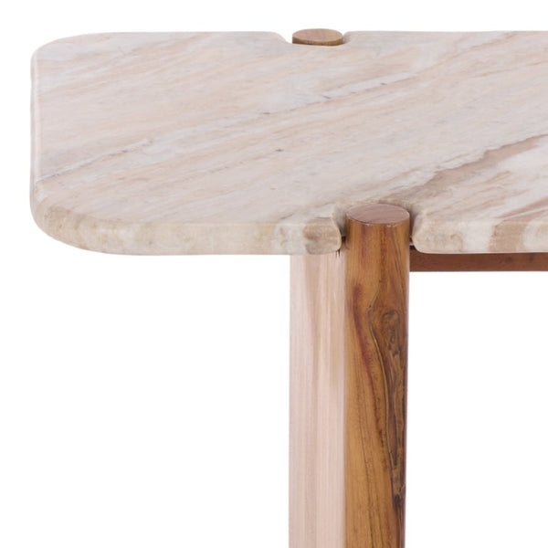 Safavieh Feliciabeth Marble Top Wood Console Table for Entryway Hallway or Living Room SFV5773A