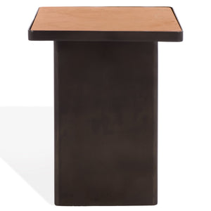 Bellatressa Square Marble Top Accent Table With Bold Veining And Metal Base, Compact Luxury Piece