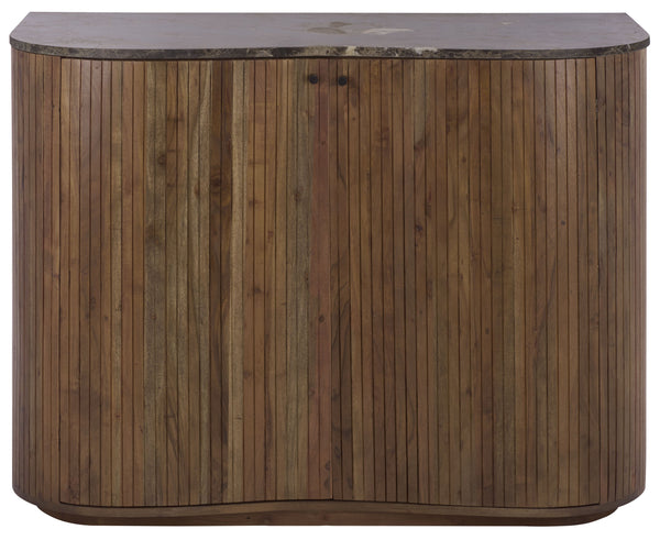 Jamilah Marble Top Chest With Polished Natural Marble And Durable Wood—Elegant Storage For Entryways