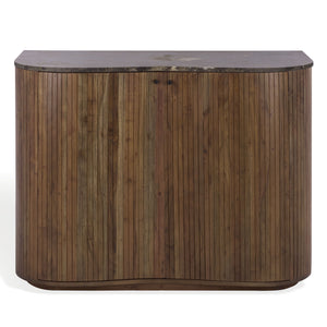 Jamilah Marble Top Chest With Polished Natural Marble And Durable Wood—Elegant Storage For Entryways