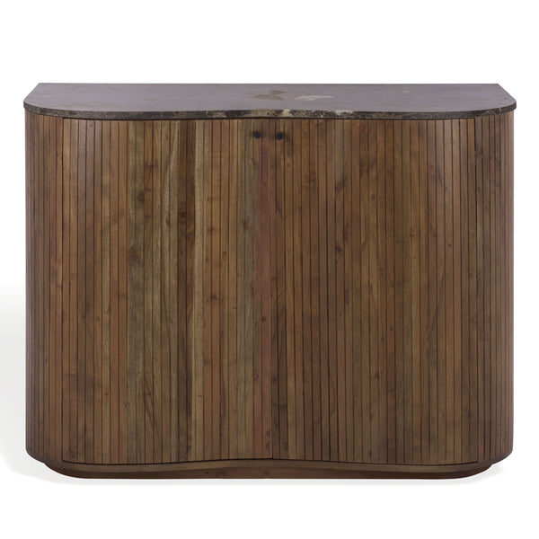 Jamilah Marble Top Chest With Polished Natural Marble And Durable Wood—Elegant Storage For Entryways