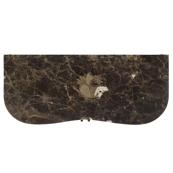 Jamilah Marble Top Chest With Polished Natural Marble And Durable Wood—Elegant Storage For Entryways