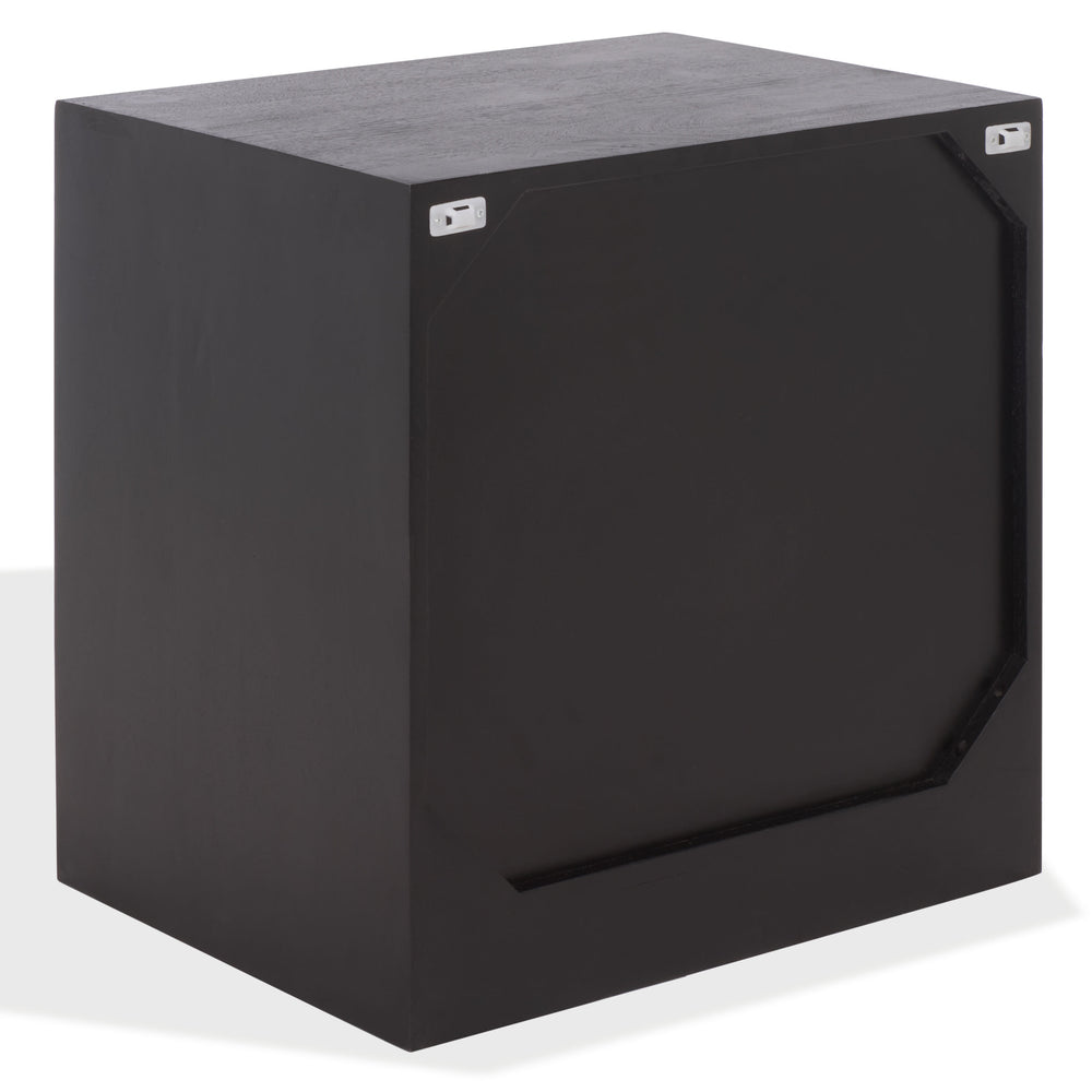 Halcyon Modern Nightstand With Natural Stone Top And Matte Metal Base — Spacious Drawer Storage