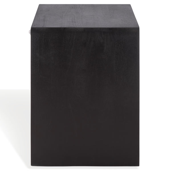 Halcyon Modern Nightstand With Natural Stone Top And Matte Metal Base — Spacious Drawer Storage