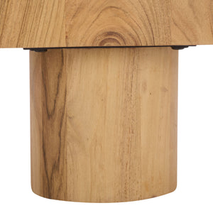 Ashlietta Travertine Top Sideboard With Warm Wood Base, Minimalist Storage Console For Dining Entryway Elegance