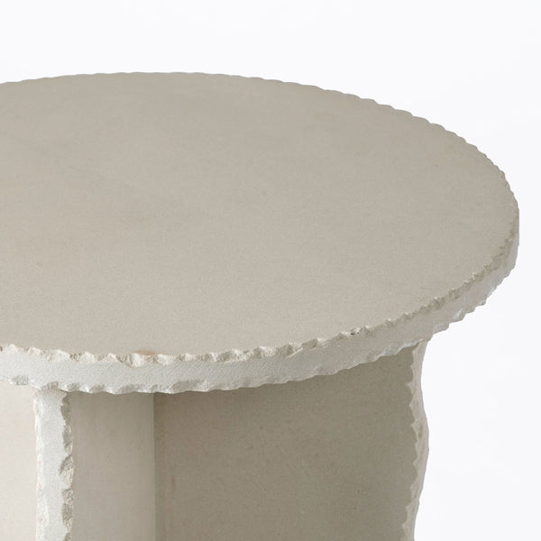 Raybrook Mint Sandstone Accent Table — Minimal Cylindrical Side Table, Natural Texture, Versatile Decor