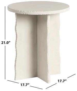 Raybrook Mint Sandstone Accent Table — Minimal Cylindrical Side Table, Natural Texture, Versatile Decor