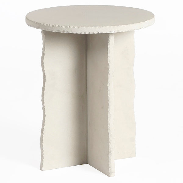 Raybrook Mint Sandstone Accent Table — Minimal Cylindrical Side Table, Natural Texture, Versatile Decor