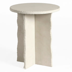 Raybrook Mint Sandstone Accent Table — Minimal Cylindrical Side Table, Natural Texture, Versatile Decor