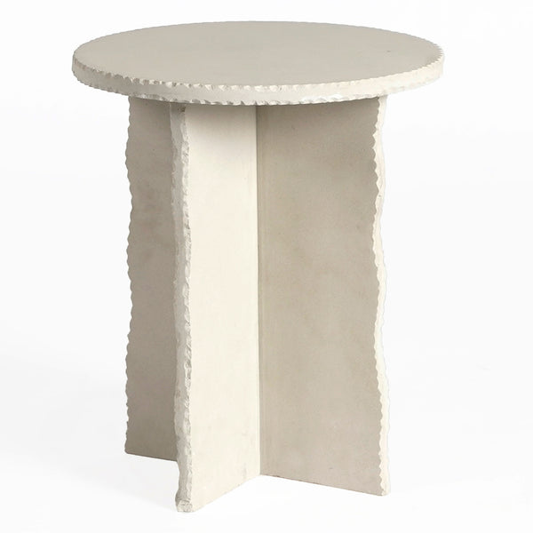 Raybrook Mint Sandstone Accent Table — Minimal Cylindrical Side Table, Natural Texture, Versatile Decor