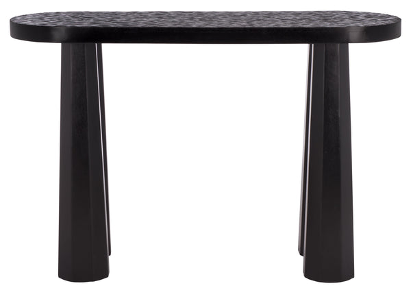 Safavieh Petraclara Wood Console Table - Elegant Black Finish For Stylish Entryway & Living Room Decor Black Wood Sfv5791a