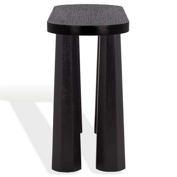 Safavieh Petraclara Wood Console Table - Elegant Black Finish For Stylish Entryway & Living Room Decor Black Wood Sfv5791a