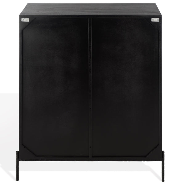 Gianella Wood And Metal Chest — Modern Industrial Storage Cabinet With Matte Metal Frame, Spacious Interior