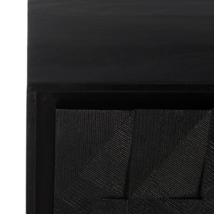 Gianella Wood And Metal Chest — Modern Industrial Storage Cabinet With Matte Metal Frame, Spacious Interior