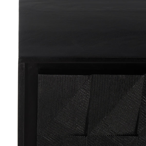 Gianella Wood And Metal Chest — Modern Industrial Storage Cabinet With Matte Metal Frame, Spacious Interior