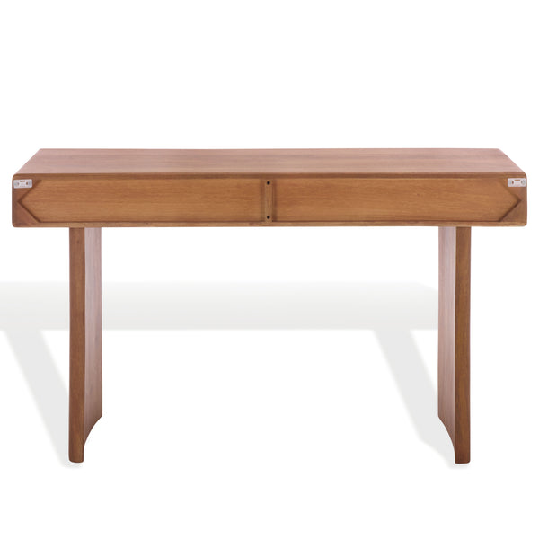 Finley Solid-Wood 2-Drawer Desk With Generous Work Surface, Smooth-Glide Storage & Timeless Grain Finish