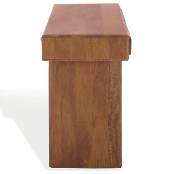 Finley Solid-Wood 2-Drawer Desk With Generous Work Surface, Smooth-Glide Storage & Timeless Grain Finish