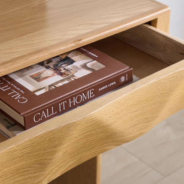 Safavieh Nikoletta Natural Wood Writing Desk with Two Drawers for Home Office Study SFV5794A