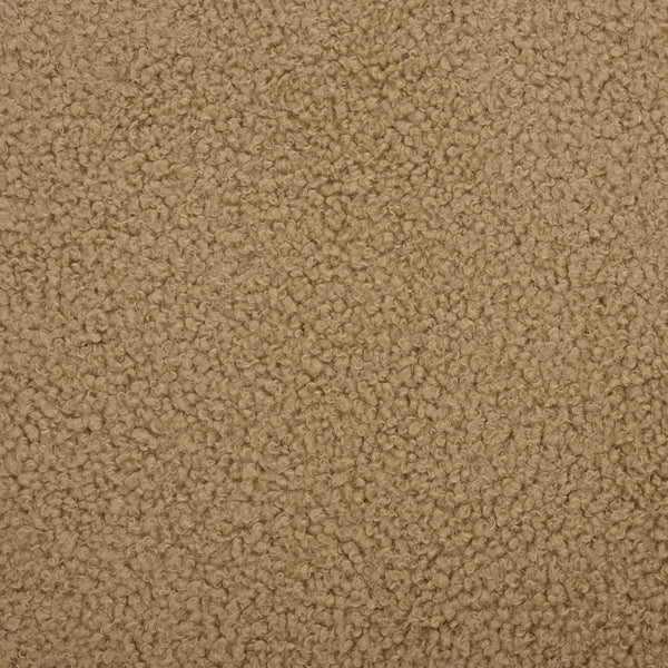 Safavieh Aubrie Teddy Fabric Ottoman - Elegant Beige & Silver Design For Stylish Living Room Comfort Beige ,Silver Wood ,Metal ,Fabric ,Foam Sfv5798a