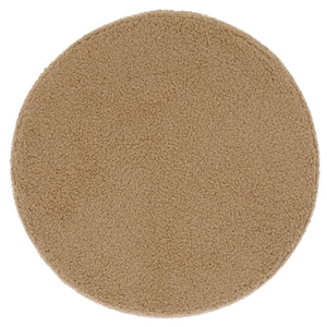 Safavieh Aubrie Teddy Fabric Ottoman - Elegant Beige & Silver Design For Stylish Living Room Comfort Beige ,Silver Wood ,Metal ,Fabric ,Foam Sfv5798a