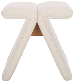 Safavieh Tessabella Teddy Fabric Ottoman – Stylish & Cozy Home Accent With Soft Cushion For Ultimate Comfort Beige Wood ,Fabric ,Foam Sfv5799a