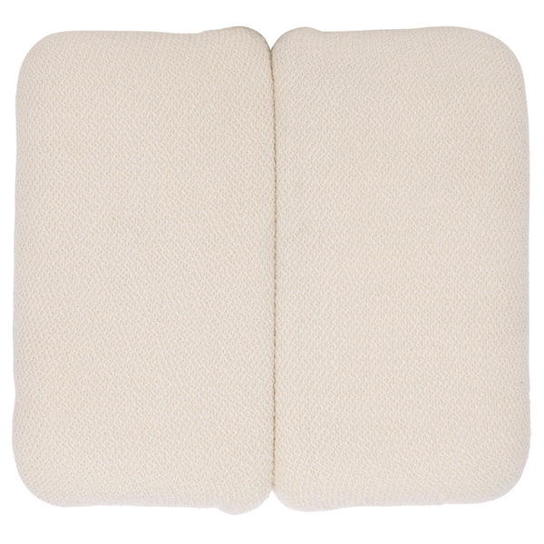 Safavieh Tessabella Teddy Fabric Ottoman – Stylish & Cozy Home Accent With Soft Cushion For Ultimate Comfort Beige Wood ,Fabric ,Foam Sfv5799a