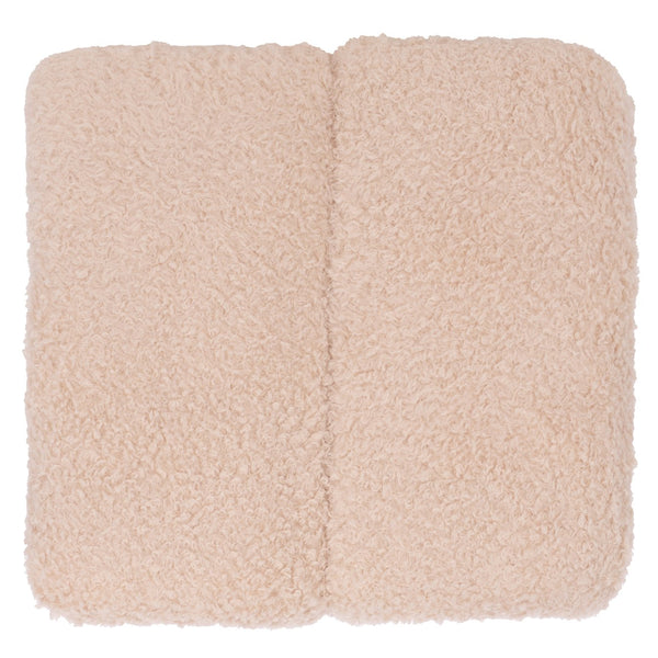 Safavieh Tessabella Teddy Fabric Ottoman – Stylish & Cozy Home Accent With Soft Cushion For Ultimate Comfort Ivory Wood ,Fabric ,Foam Sfv5799b