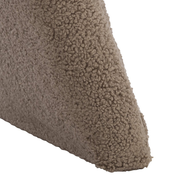 Safavieh Tessabella Teddy Fabric Ottoman – Stylish & Cozy Home Accent With Soft Cushion For Ultimate Comfort Dark Brown Wood ,Fabric ,Foam Sfv5799c