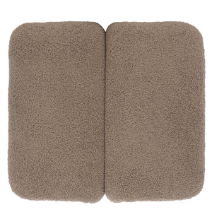 Safavieh Tessabella Teddy Fabric Ottoman – Stylish & Cozy Home Accent With Soft Cushion For Ultimate Comfort Dark Brown Wood ,Fabric ,Foam Sfv5799c