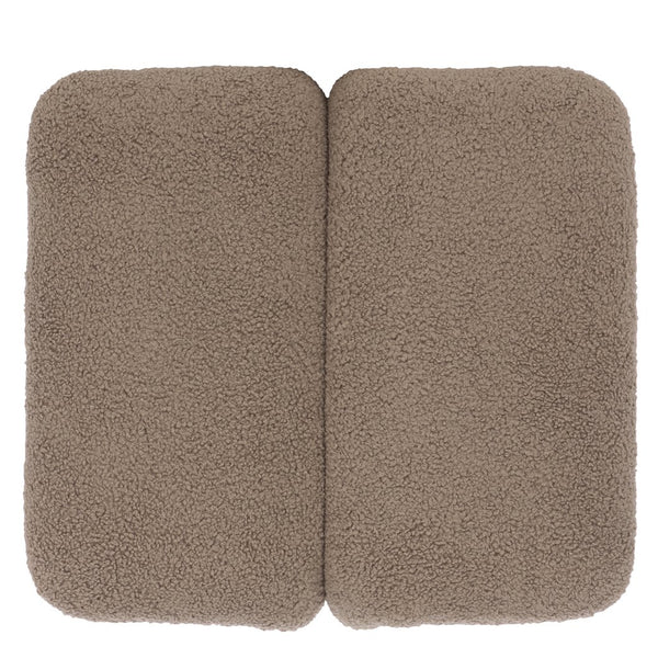 Safavieh Tessabella Teddy Fabric Ottoman – Stylish & Cozy Home Accent With Soft Cushion For Ultimate Comfort Dark Brown Wood ,Fabric ,Foam Sfv5799c