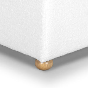 Safavieh Becka Square Boucle Storage Ottoman Ivory / Natural SFV6101A