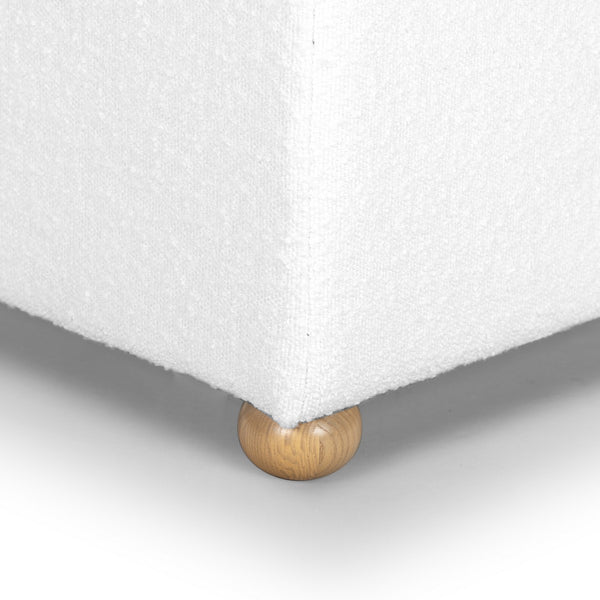 Safavieh Becka Square Boucle Storage Ottoman Ivory / Natural SFV6101A