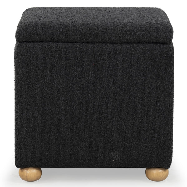 Safavieh Becka Square Boucle Storage Ottoman Black / Natural SFV6101B