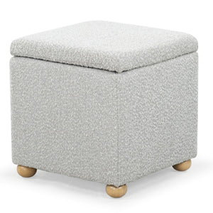 Safavieh Becka Square Boucle Storage Ottoman Grey / Natural SFV6101C