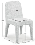 Safavieh Maricelle Boucle Dining Chair White / Black SFV6102B-SET2