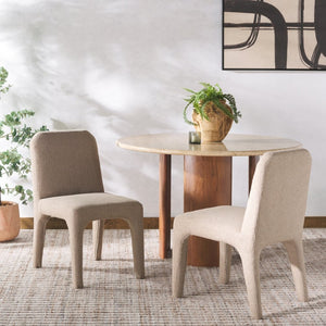 Safavieh MARICELLE Boucle Dining Chair – Luxurious Comfort and Contemporary Style for Modern Interiors Light Brown SFV6102D-SET2