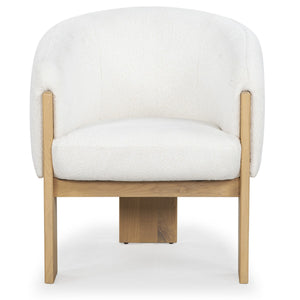 Safavieh Lauricella Barrel Back Dining Chair Ivory / Natural SFV6103A