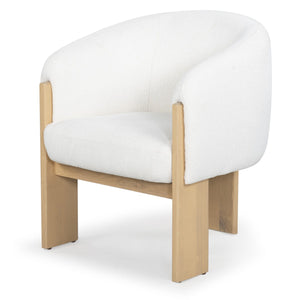 Safavieh Lauricella Barrel Back Dining Chair Ivory / Natural SFV6103A