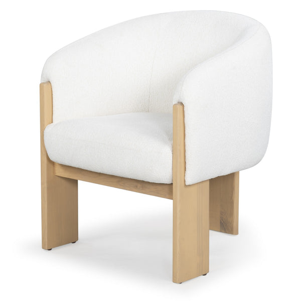Safavieh Lauricella Barrel Back Dining Chair Ivory / Natural SFV6103A