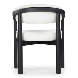 Safavieh Peggy Boucle Dining Chair Ivory / Black SFV6104A