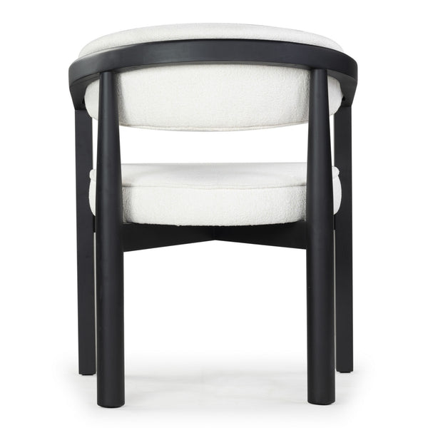 Safavieh Peggy Boucle Dining Chair Ivory / Black SFV6104A