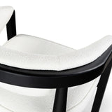 Safavieh Peggy Boucle Dining Chair Ivory / Black SFV6104A