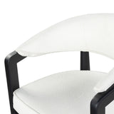 Safavieh Peggy Boucle Dining Chair Ivory / Black SFV6104A