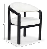 Safavieh Peggy Boucle Dining Chair Ivory / Black SFV6104A